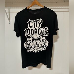 Old City Morgue merch tee cool washed type material size Medium great condition